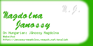 magdolna janossy business card